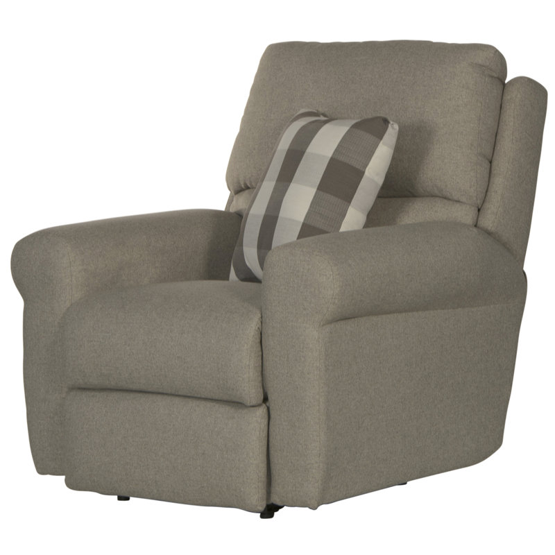 Fauteuil inclinable Aneeta, Polyester gris, Manuel