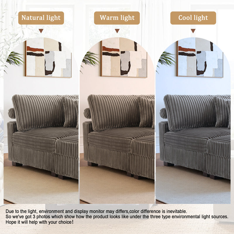 Upholstered Chaise Lounge, Light Brown, Right Hand Facing