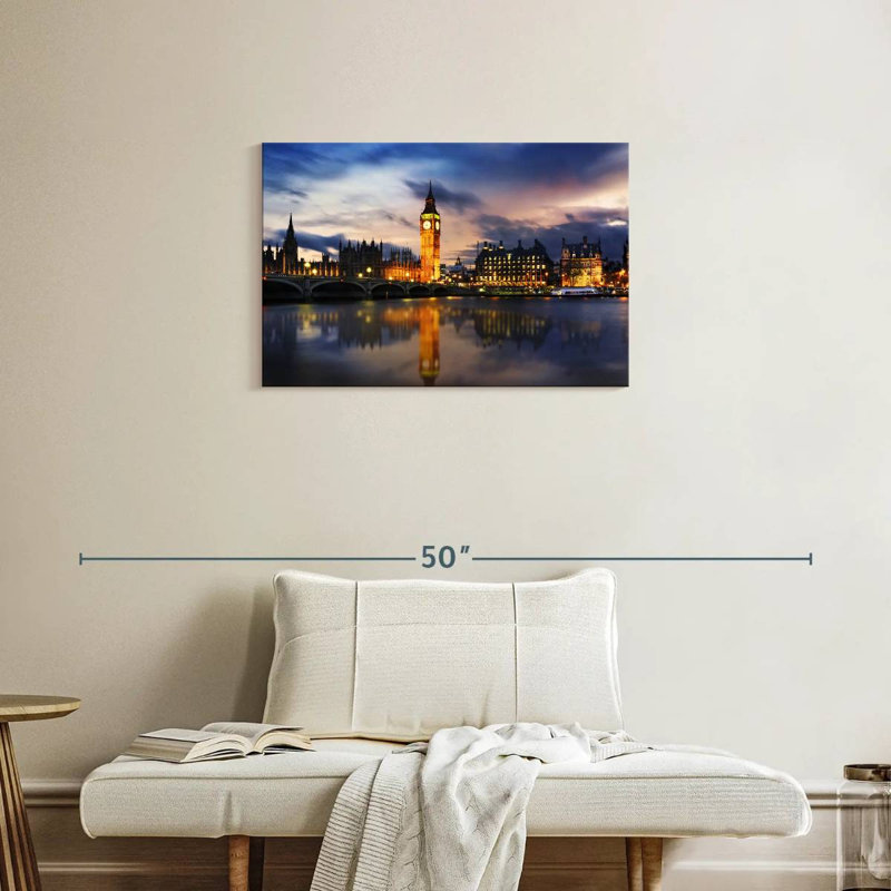 Sirci, chambres du Parlement et Big Ben, H 20 po x l 30 po