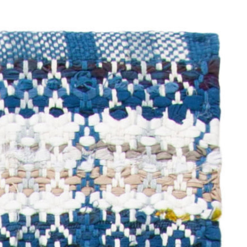 Bester Hand Woven Cotton Ikat Rug, Square 6'