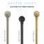Ensemble de tringle à rideaux d'intérieur et fleuron DRAPER James Isadora, or mat, tringle réglable 35 "à 66"-130221407-130221410