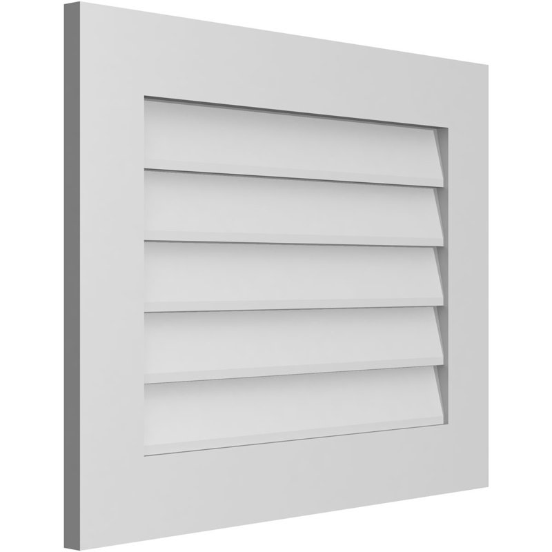 Vent à pignon rectangulaire en uréthane non-fonctionnel, H 22 po x l 28 po x P 1 po