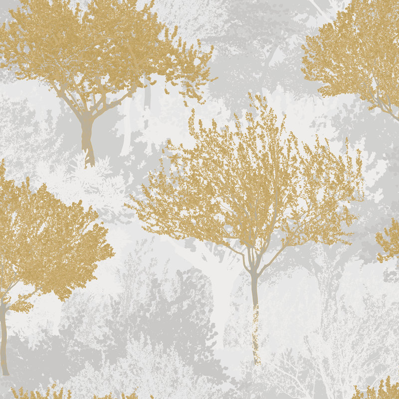 Zen Wallpaper Double Roll, Mustard