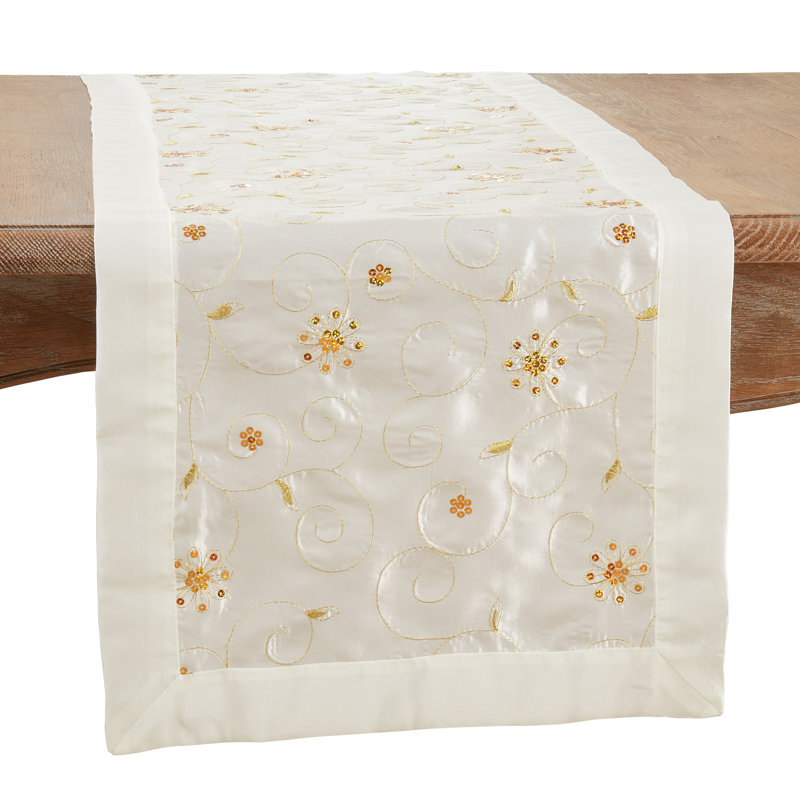 Raycliff Table Runner, Ivory, 72" L x 16" W