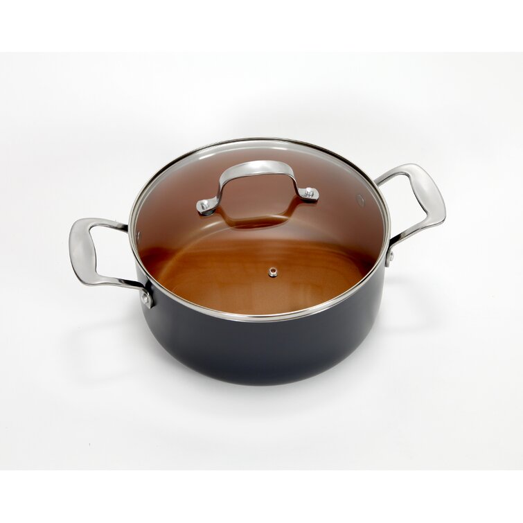 Cyrret Non Stick Dutch Oven StockPot with lid, 5 Quart Nonstick Stock Pot  Soup Pot, Granite Pasta Pot Cooking Pot, Casserole with Double Handles