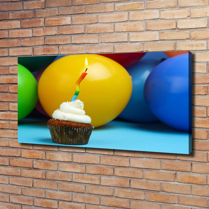 Birthday Cupcake - Wrapped Canvas Print