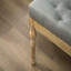 Banc de salle à manger capitonné en bois massif Habit, gris