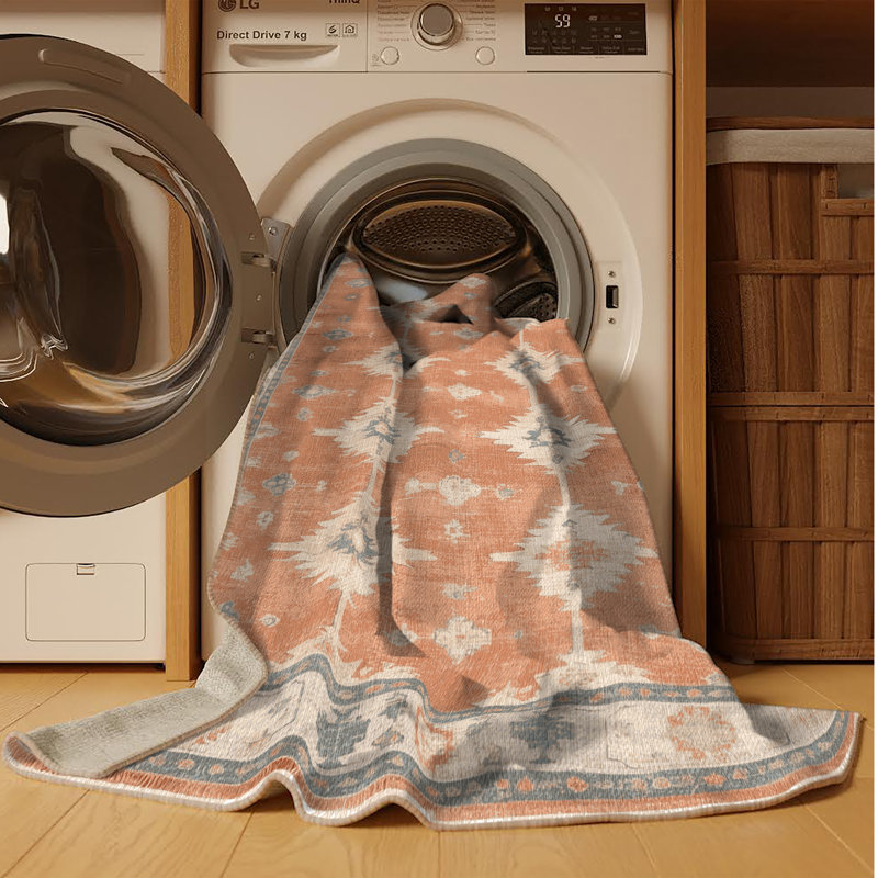 Tapis brun lavable à la machine, Rectangle 4pi x 6 pi