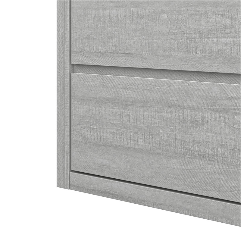 Commode double 6 tiroirs l 46,46 po Brannick, Chêne gris cendré