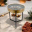 Roman Numeral Metal Quartz Movement / Crystal Tabletop Clock in