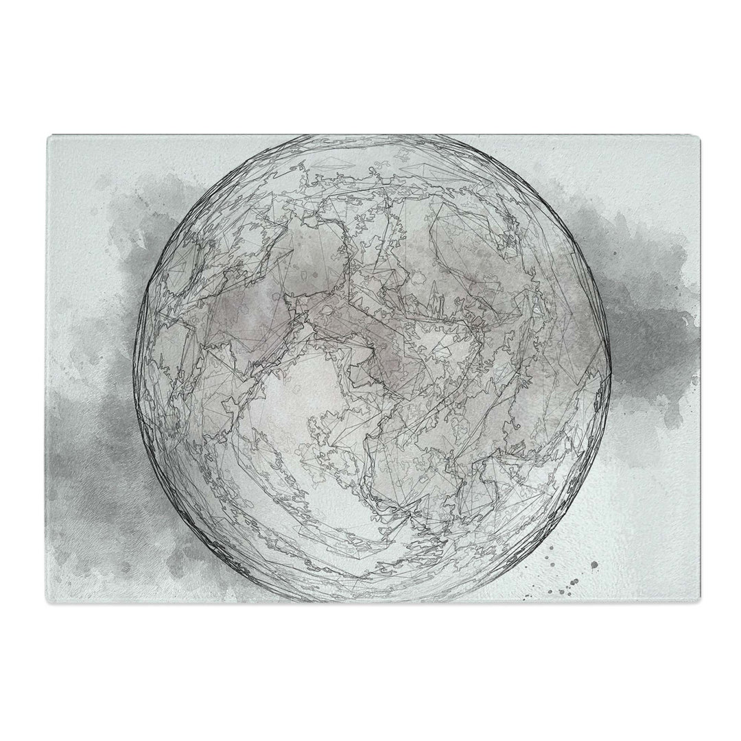 Tempered Glass a Full Moon Chopping Board