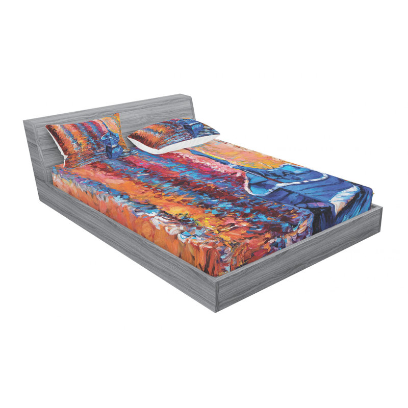 Microfiber Sheet Set, Queen Sheet Set with Fitted Sheet