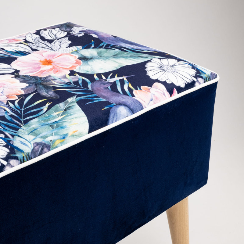 Saxonburg Upholstered Bench, 47 H x 70 W x 30 D cm, Blue