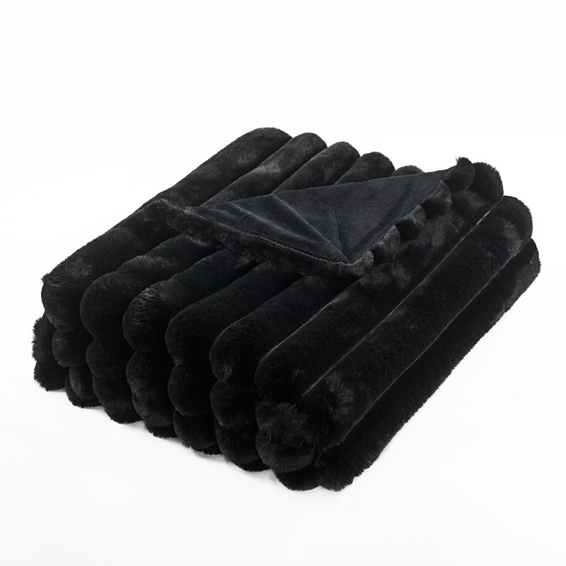 Throw Blanket, Black, 152.4cm x 203.2cm