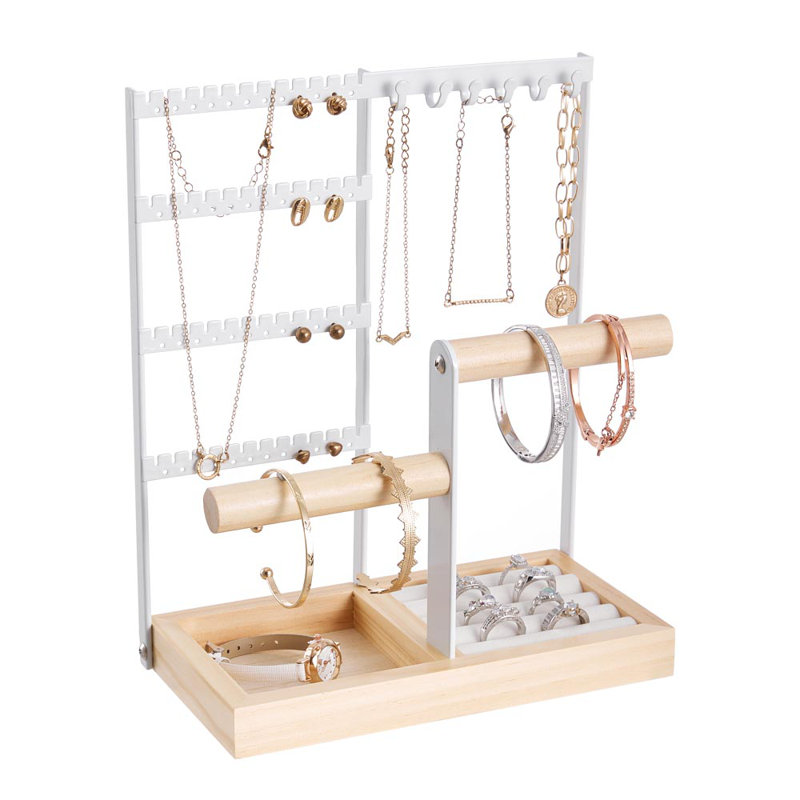 four-layer double-axis detachable jewelry display stand
