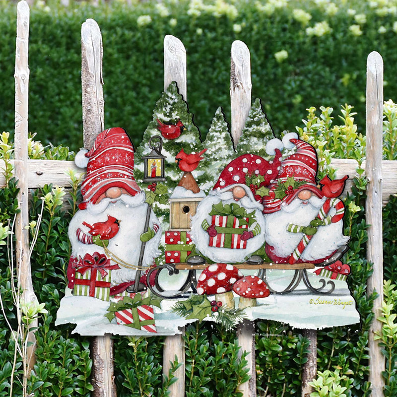 Décoration murale gnomes de Noël