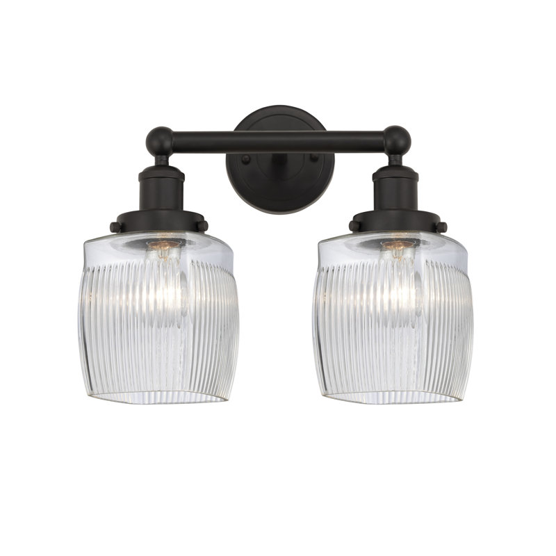 2 - Light Dimmable Vanity Light, Oil Rubbed Bronze