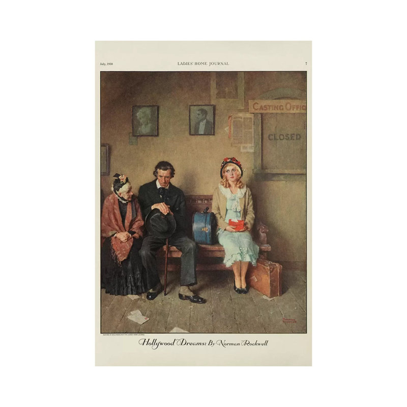 «Hollywood Dreams» par Norman Rockwell, impression sur toile tendue, H 18 po x l 12 po x P 1,5 po