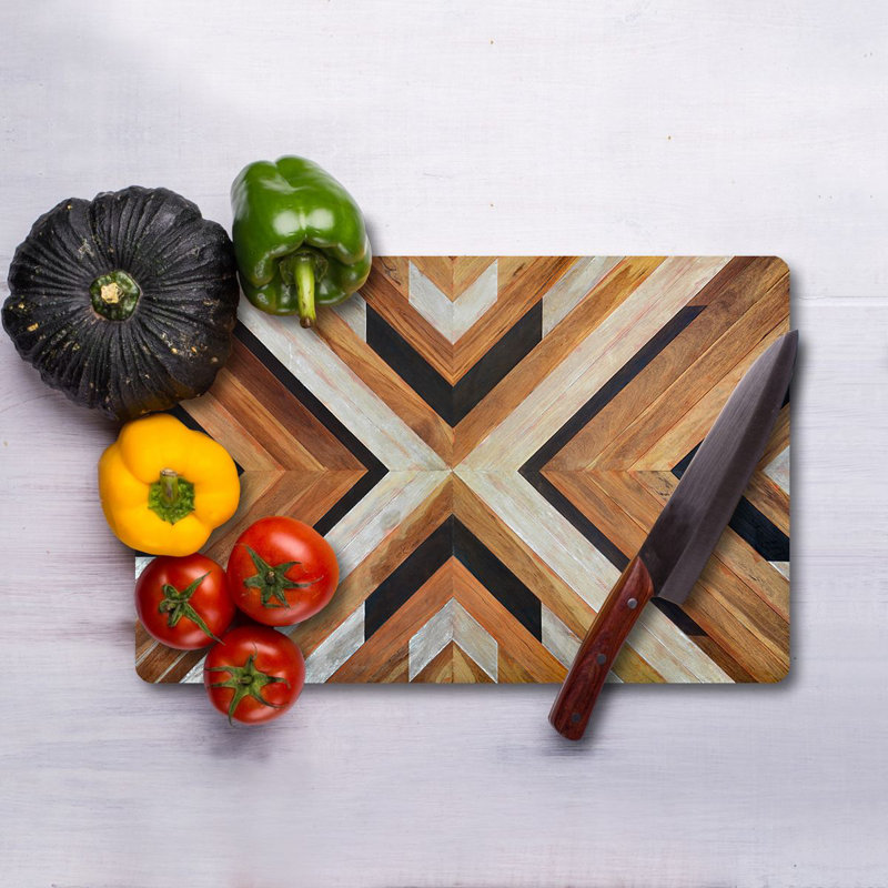 Planche à découper en verre trempé Flourish, 7,9 po x 11,8 po | 100% antibactérien, surface facile à nettoyer, pieds en silicone antidérapants | Parfait pour la préparation et le service des aliments, durable et élégant pour la cuisine, ne va pas au lave-vaisselle