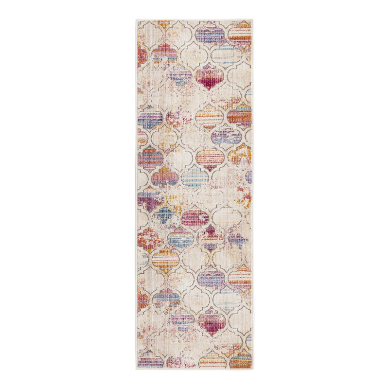 Kaye Damask Indoor Rug, Runner 2' x 6'