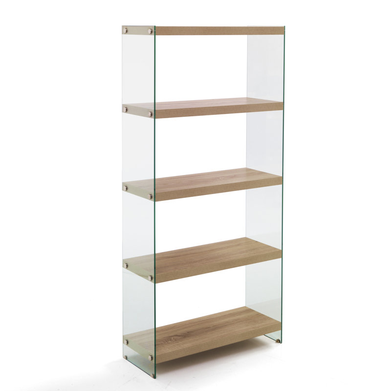 Duffy 159cm H Standard Bookcase, Brown, 159cm H x 75cm W x 29.5cm D