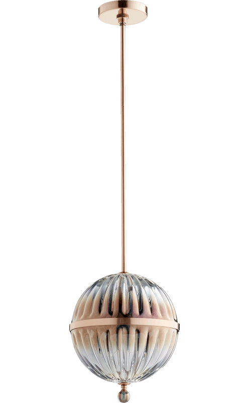 Luminaire suspendu 1 lumière, H 14 po x l 10 po x P 10 po