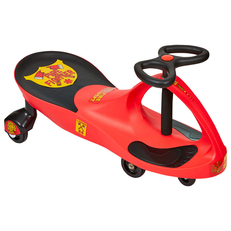 Wiggle Car - Camion de pompier sur un jouet pour enfants de 3 ans et plus, sans piles, engrenages ou pédales