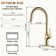 CASAINC 1.8 GPM Single-Handle Pull-Down Kitchen Faucet Single Hole with Deck Plate