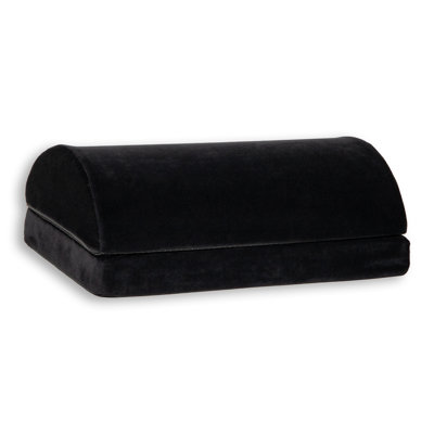 Repose-pieds sous le bureau en mousse viscoélastique Mind Reader, soutien ergonomique pour le dos, les hanches, les jambes, les genoux et les pieds, hauteur réglable, mousse à mémoire de forme, noir