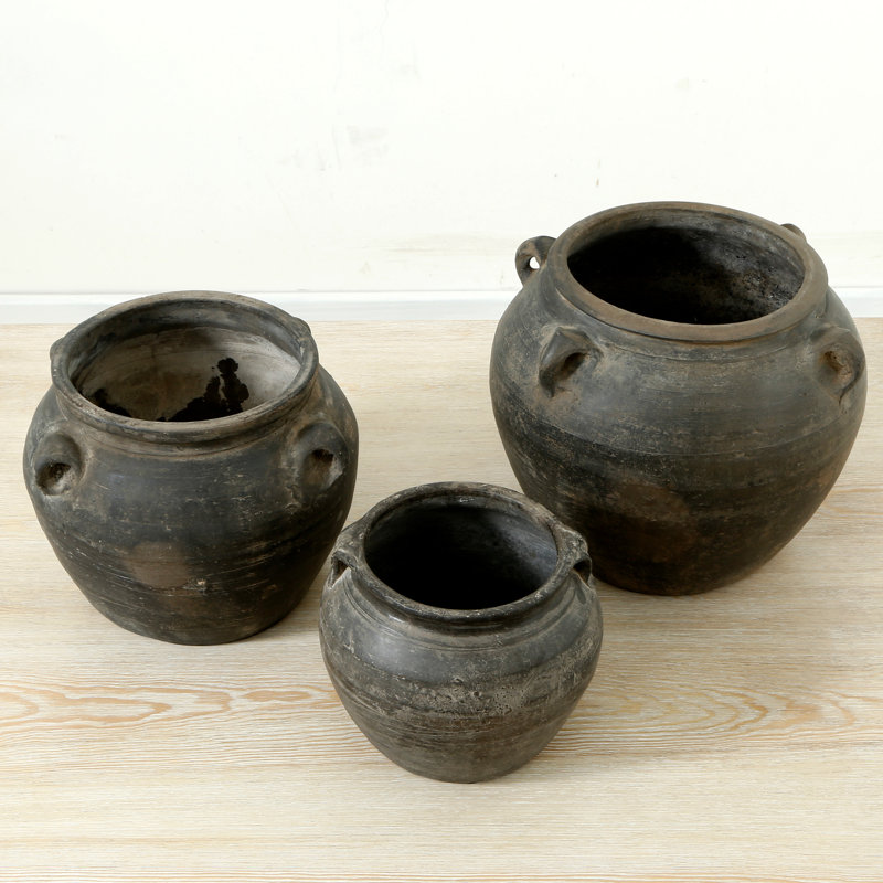Edmeston Ceramic Floor Vase, 10.63" H x 14.17" W x 14.17" D