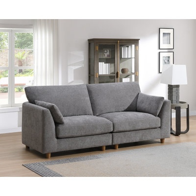 Anna Woven Fabric Upholstered Sofa