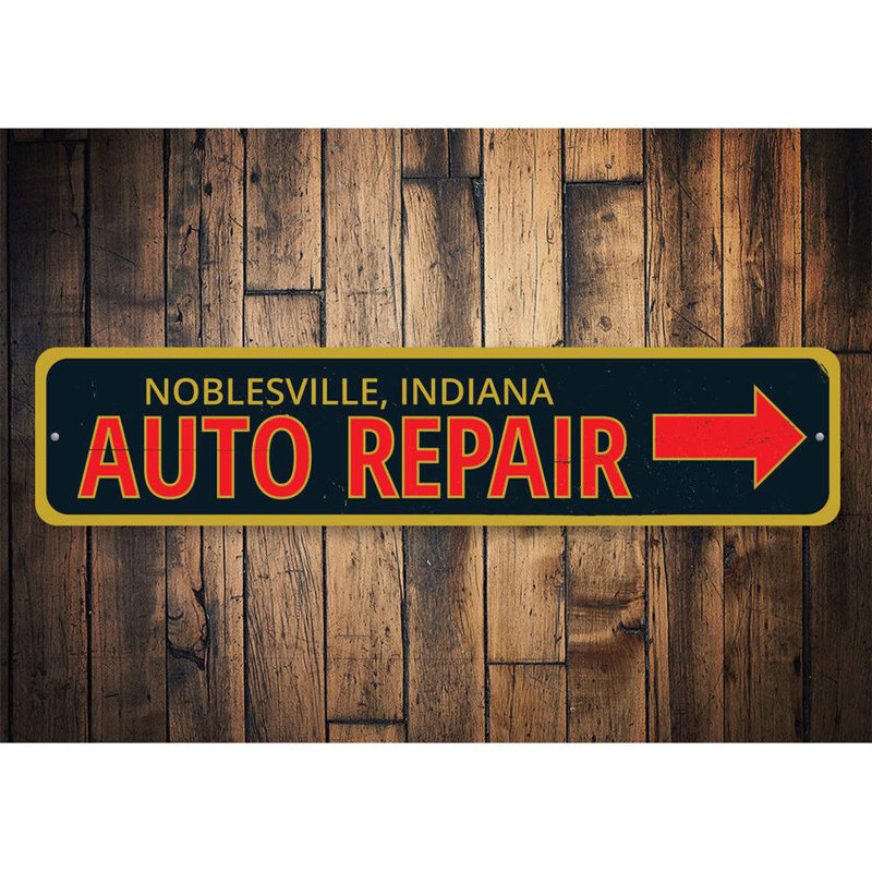Enseigne en aluminium Garage Garage, H 4 po x l 18 po x P 0,04 po