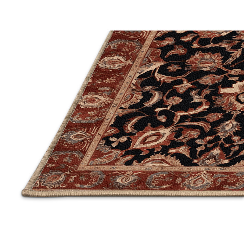 Tapis brun lavable à la machine, Rectangulaire 8 pi x 12 pi