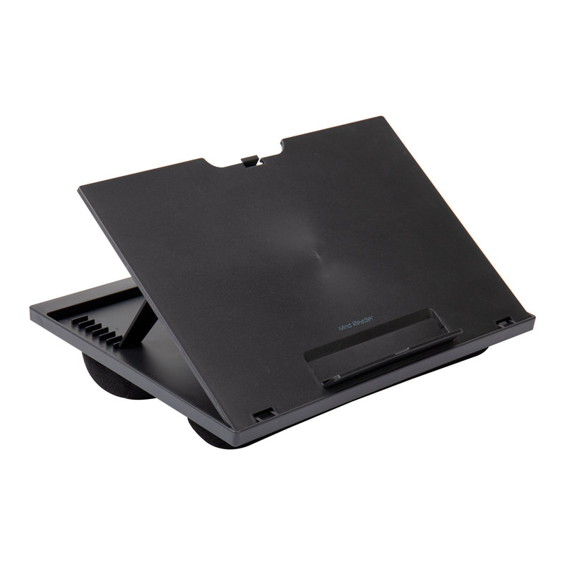 Black Adjustable Plastic Lap Desk with Cushions