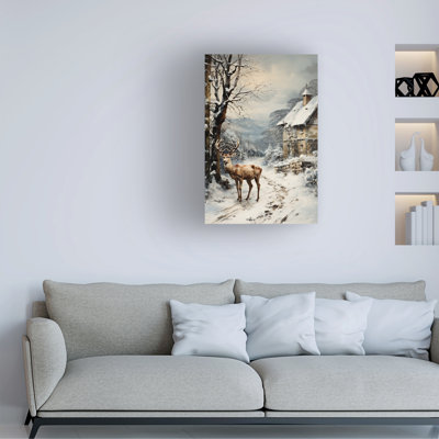 Bolog Sasha Christmas Deer I Canvas Art