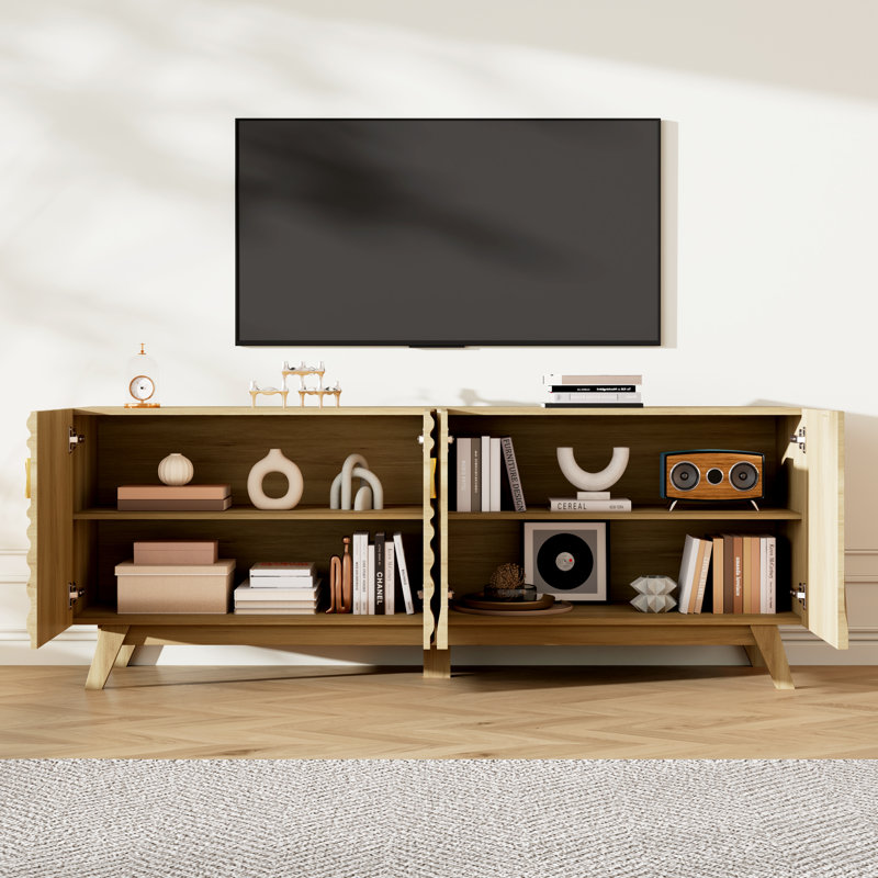 TV Stand for TVs up to 65", Oak