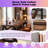 Extra Long 55.1-Inch Solid Wood Double Desk For Home Office