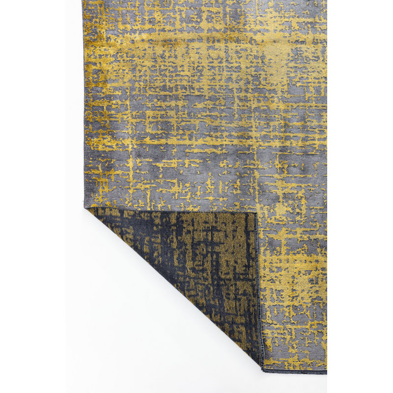 Rapture Gray/Yellow Abstract Luxury Area Rug, Rectangle 7'10" x 11'2"