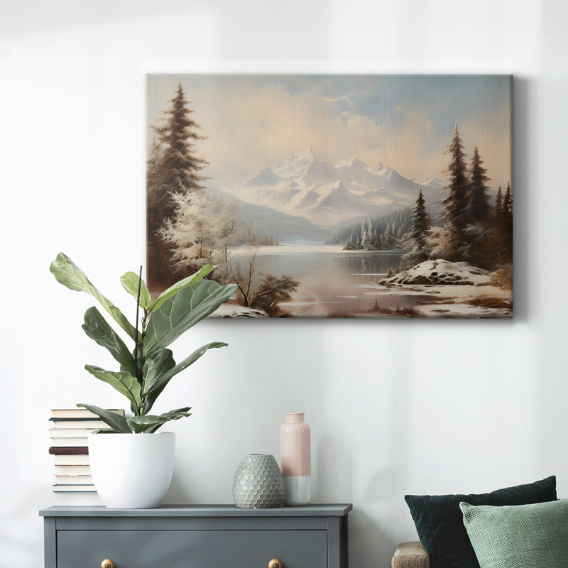 Paysage rétro - Dccxxxvi, Toile tendue, H 19 po x l 28 po x P 1,5 po