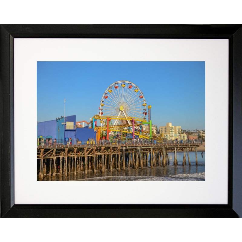 «Santa Monica Pier» par Brandi Fitzgerald, reproduction de photo encadrée