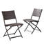 Chaise pliante multicolore brune, pe, fer, fer, protégée, capacité de poids de 230 lb