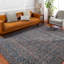Smyrna Oriental Hand-Knotted Wool Charcoal Area Rug-1996962151