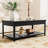 Rectangular Double-Layer Coffee Table With Hidden Storage Compartment And Fingerprint Lock