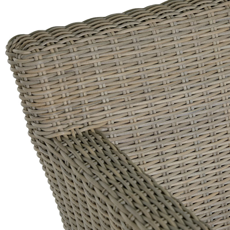 Fauteuil pivotant club tissé - noyer noir, Welt, Blanc naturel, Noyer noir
