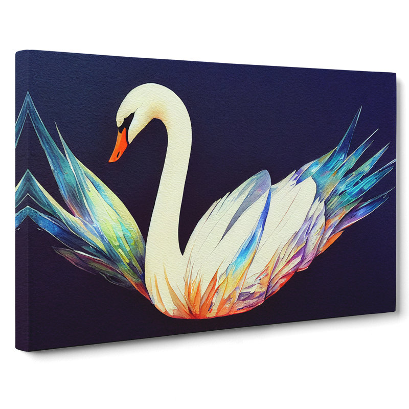 Magical Swan Vol.2 - Wrapped Canvas, 40cm H x 60cm W x 3cm D