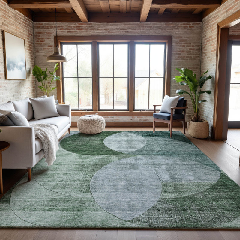 Premium Machine Washable Alves AMF1140 Geometric Rug, Rectangle 2'6" x 3'10"