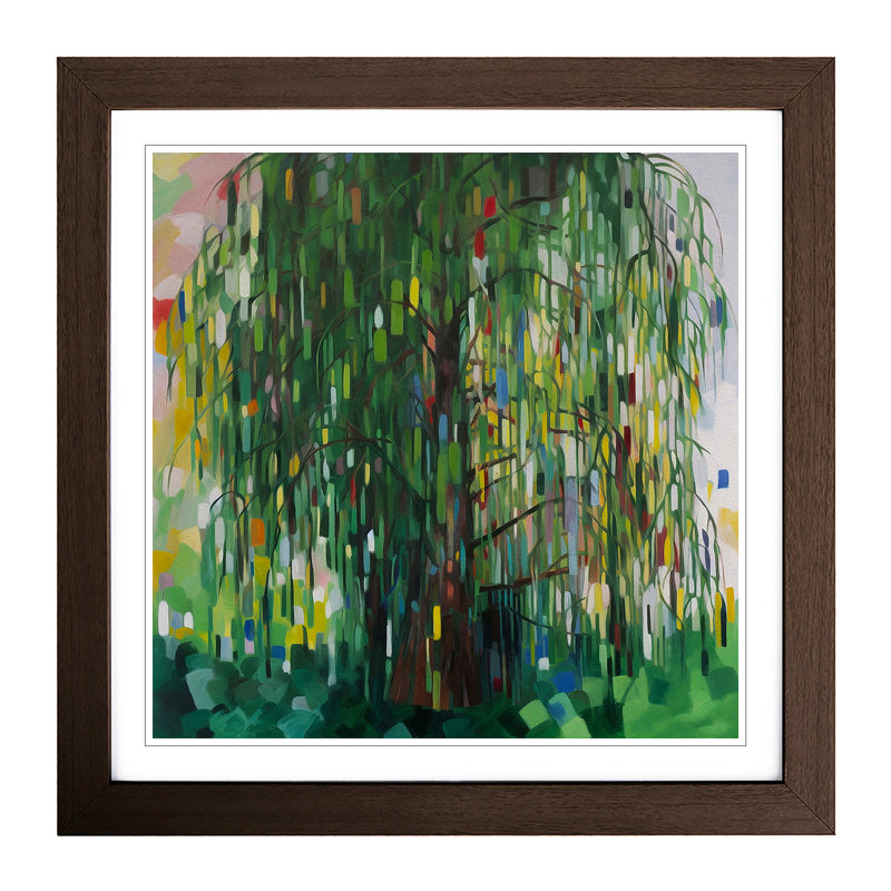 Weeping Willow Suprematism - Framed Print, Walnut