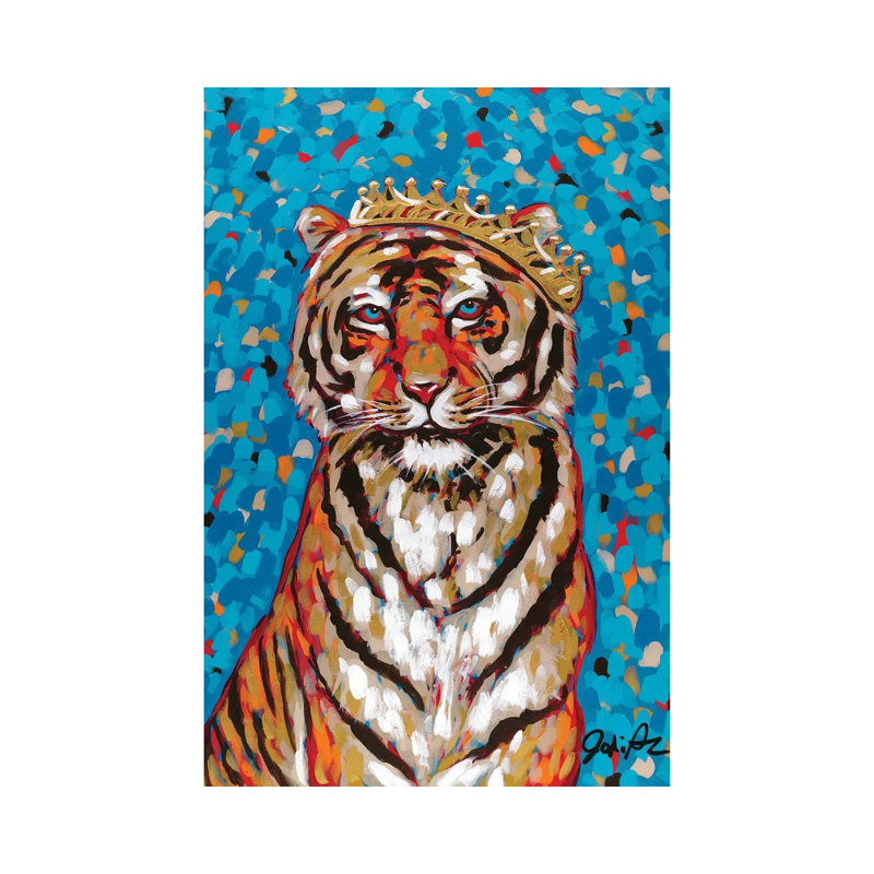Queen Tiger by Jodi Augustine - Wrapped Canvas Print, 20.32 cm H x 30.48 cm W