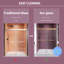 68 po - 72 po, porte de douche coulissante double, H 76 po, verre transparent 10 mm, or brossé, structure sécurisée 76 po x 68 po 72 po, 3/8 po