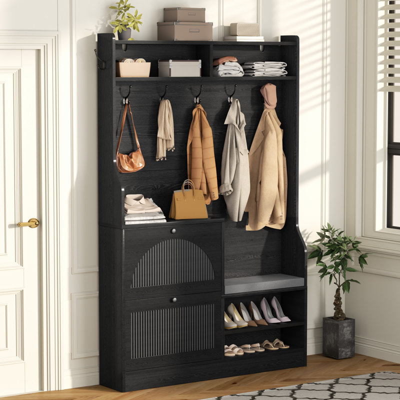 Portemanteau arqué 42,2 po, Noir